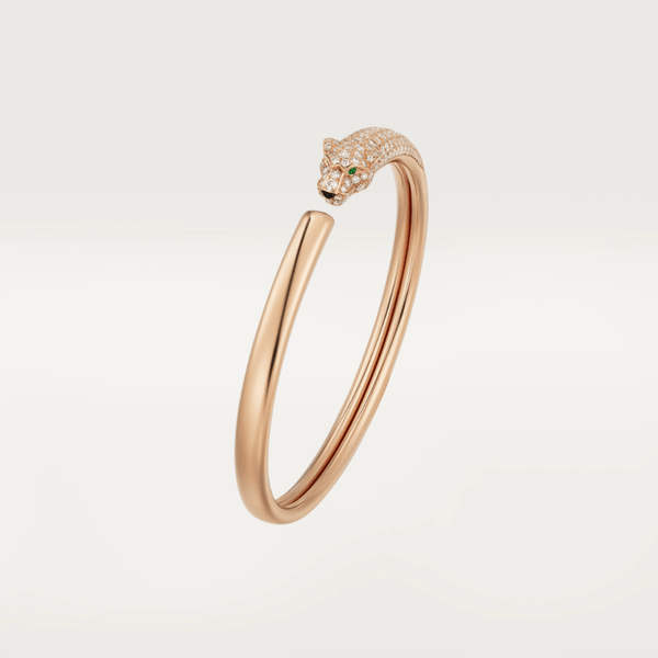 <CHIBA>PANTHERE ROSE GOLD DIAMOND OPEN BRACELET