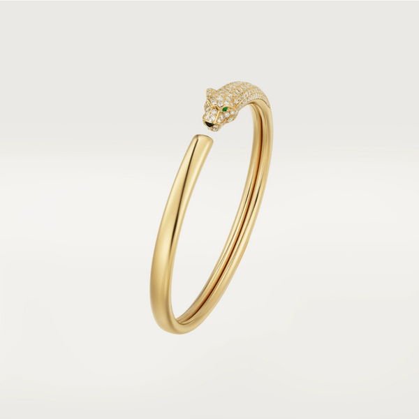 <CHIBA>PANTHERE GOLD DIAMOND OPEN BRACELET