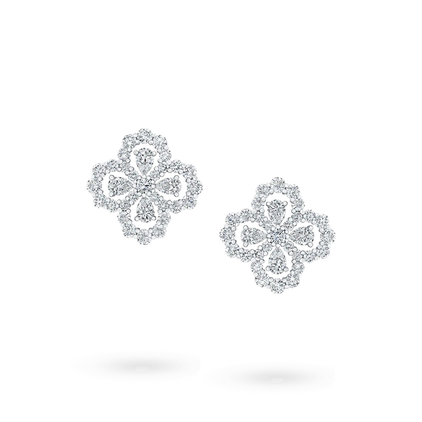 <CHIBA>LOOP EARRINGS FULL MOTIF DIAMOND 16MM