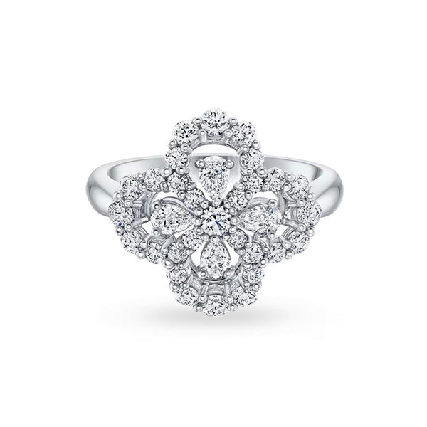 <CHIBA>LOOP RING FULL MOTIF DIAMOND 16MM SILVE