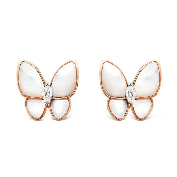 <CHIBA>BUTTERFLY MOP DIAMOND EARRINGS