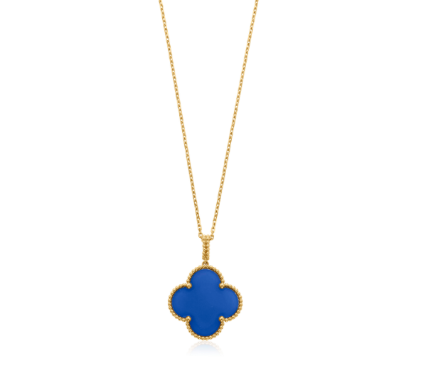 <CHIBA>CLOVER 25MM NECKLACE TURQUOISE ROSE GOLD