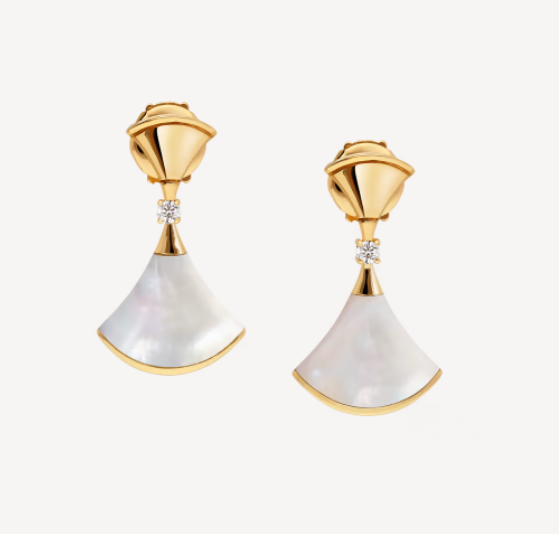 <CHIBA>DREAM MOP 1 DIAMOND EARRINGS